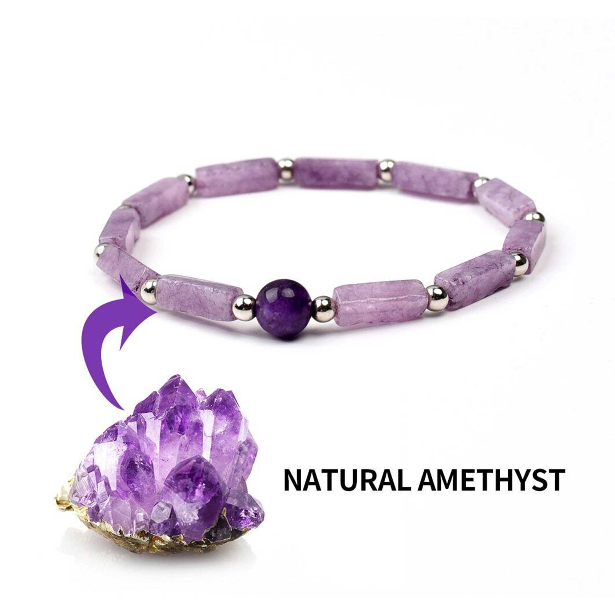 Lavender Aura Amethyst Bracelet