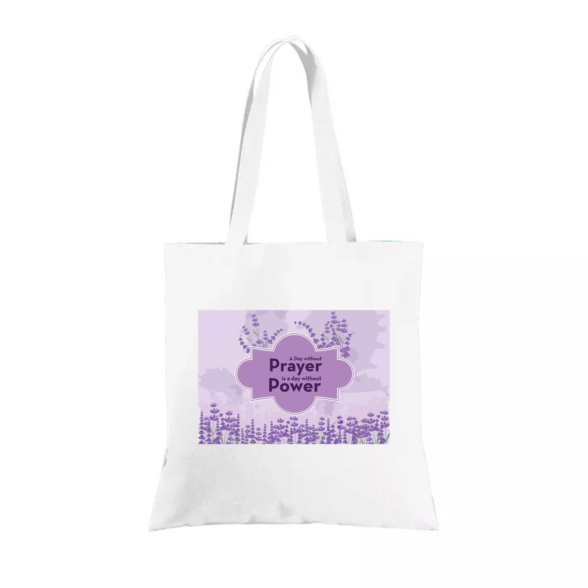 Aromatic   Lavender Prayer & Power Tote - Serene, Eco-Friendly Canvas Bag for Spiritual Inspiration & Style