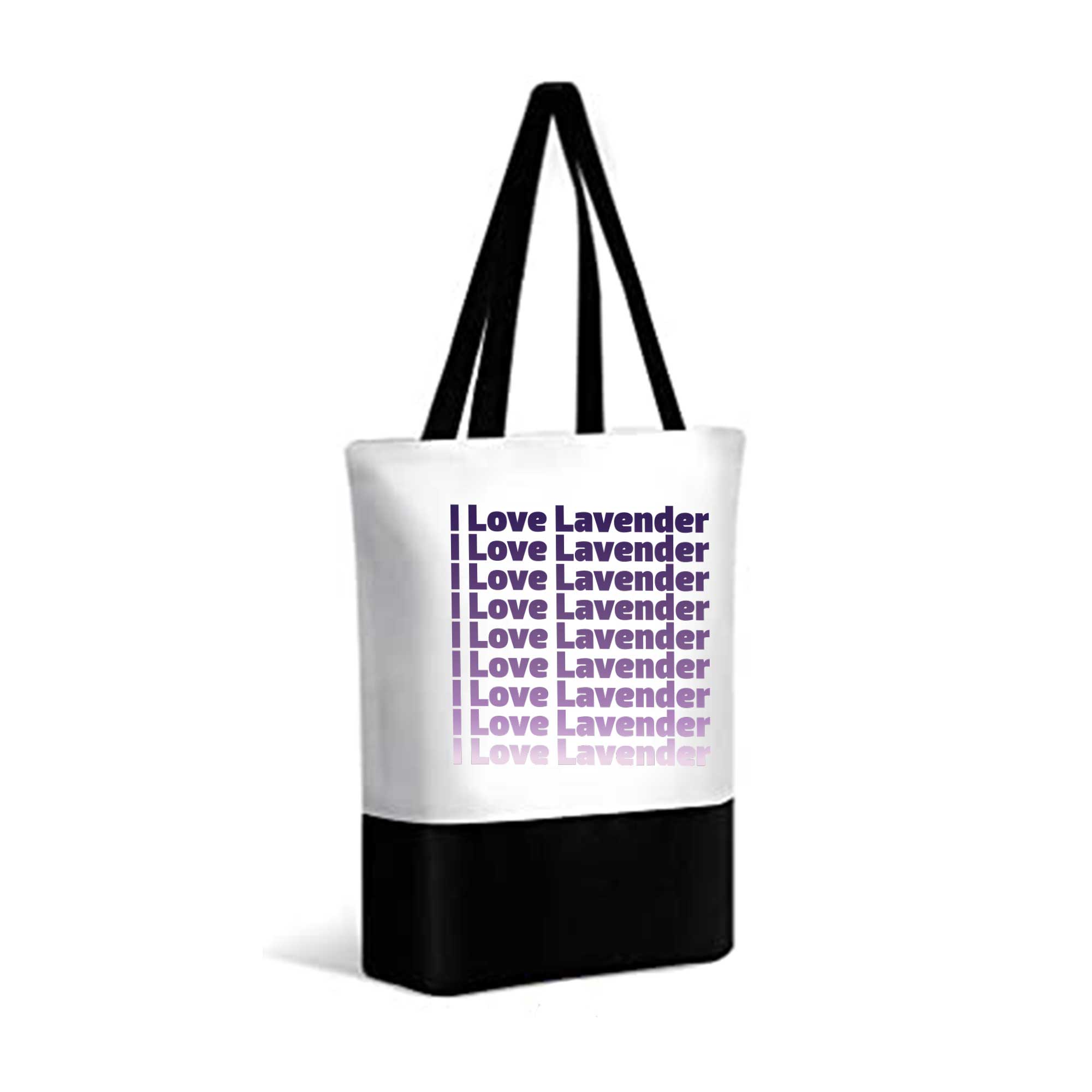 I Love Lavender Day Calm Tote Bag - Aromatic, Eco-Friendly Canvas Bag for Serene Style & Everyday Elegance