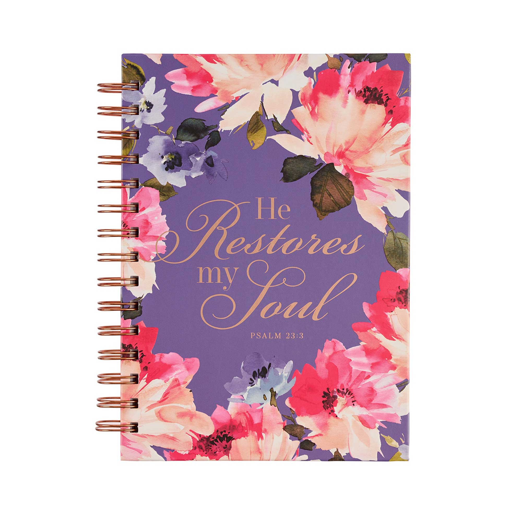 Peaceful Lavender 'He Restores My Soul' Journal – Your Oasis for Spiritual Renewal and Reflection