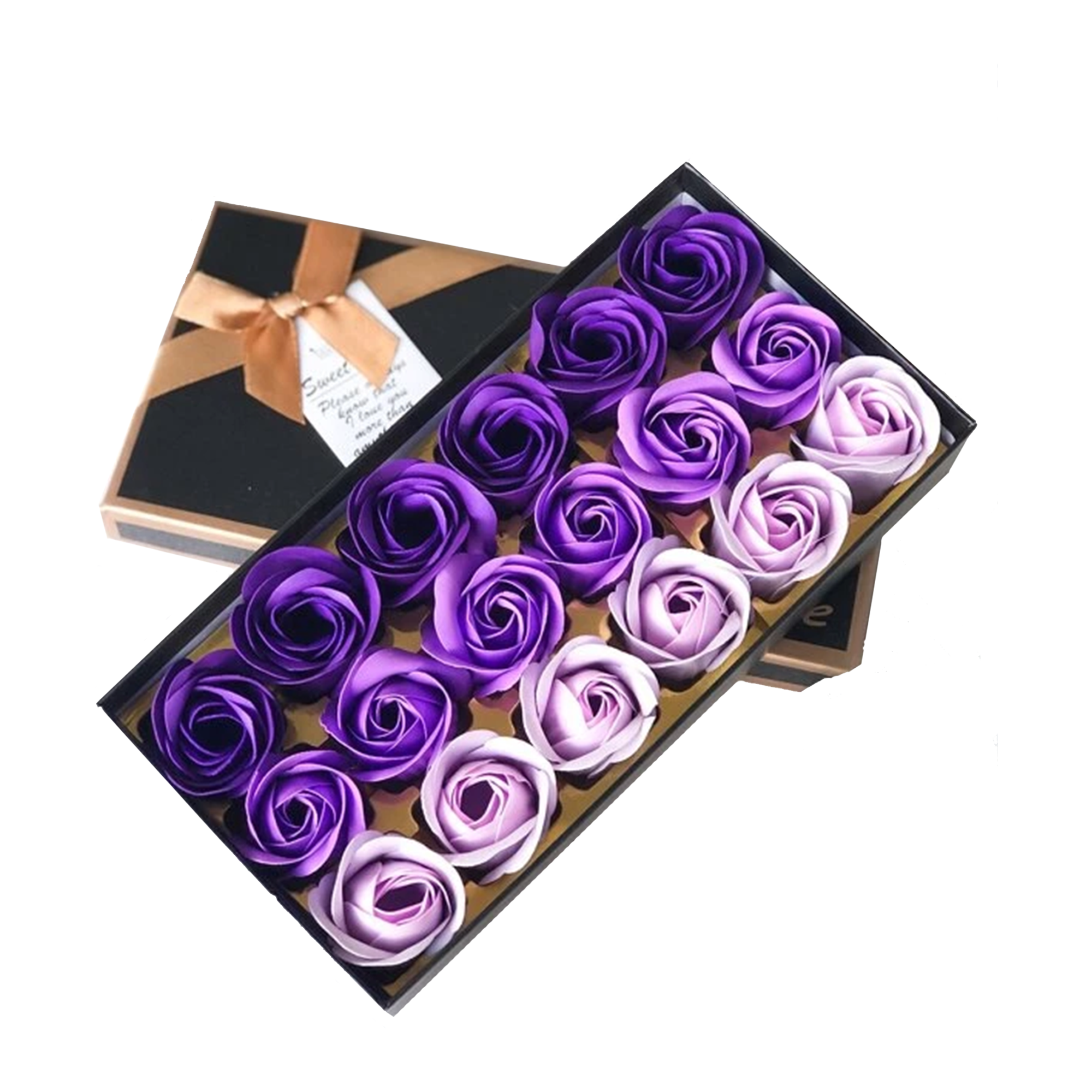 Lavender 18 Rose Flower Soap in Gift Box - A Luxurious and Unique Gift for All Occasions